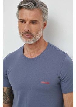 HUGO t-shirt bawełniany 3 - pack 3-pack męski kolor biały z nadrukiem 50480088 ze sklepu ANSWEAR.com w kategorii T-shirty męskie - zdjęcie 170143493