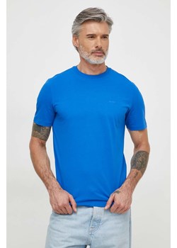 BOSS t-shirt bawełniany kolor turkusowy 50468347 ze sklepu ANSWEAR.com w kategorii T-shirty męskie - zdjęcie 170143593