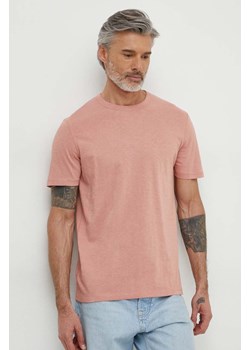 Boss Orange t-shirt bawełniany męski kolor różowy gładki ze sklepu ANSWEAR.com w kategorii T-shirty męskie - zdjęcie 170144020
