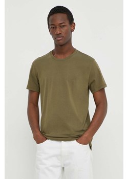 Levi&apos;s t-shirt bawełniany 2-pack męski kolor zielony gładki ze sklepu ANSWEAR.com w kategorii T-shirty męskie - zdjęcie 170144154