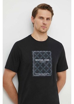 Michael Kors t-shirt bawełniany męski kolor czarny z nadrukiem ze sklepu ANSWEAR.com w kategorii T-shirty męskie - zdjęcie 170144181