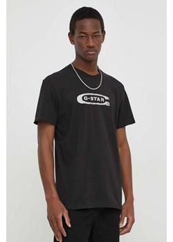 G-Star Raw t-shirt bawełniany męski kolor czarny z nadrukiem ze sklepu ANSWEAR.com w kategorii T-shirty męskie - zdjęcie 170144211