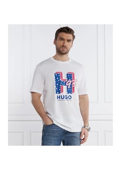 Hugo Blue T-shirt Nentryle | Regular Fit ze sklepu Gomez Fashion Store w kategorii T-shirty męskie - zdjęcie 170147414