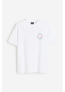 H & M - T-shirt z nadrukiem Loose Fit - Biały ze sklepu H&M w kategorii Bluzki damskie - zdjęcie 170148021
