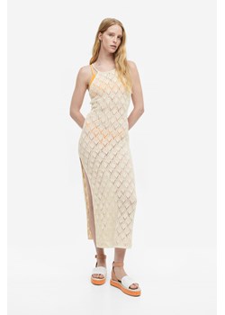 H & M - Plażowa sukienka o wyglądzie szydełkowej robótki - Beżowy ze sklepu H&M w kategorii Sukienki - zdjęcie 170148050