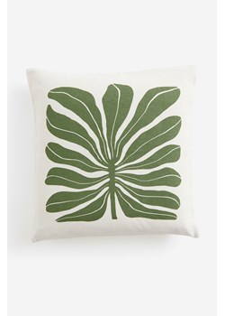 H & M - Wzorzysta poszewka na poduszkę - Zielony ze sklepu H&M w kategorii Poszewki na poduszki - zdjęcie 170148070