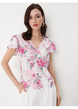 Mohito - Bluzka w kwiaty - pastelowy różowy ze sklepu Mohito w kategorii Bluzki damskie - zdjęcie 170151390