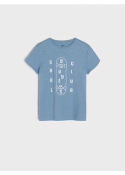 Sinsay - Koszulka z nadrukiem - błękitny ze sklepu Sinsay w kategorii T-shirty chłopięce - zdjęcie 170152772