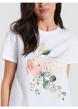 Sinsay - Koszulka z nadrukiem - biały ze sklepu Sinsay w kategorii Bluzki damskie - zdjęcie 170152821