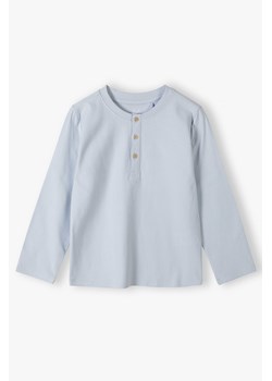 Niebieska dzianinowa bluzka z długim rękawem dla chłopca - Max&Mia ze sklepu 5.10.15 w kategorii Bluzki dziewczęce - zdjęcie 170154430