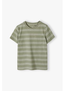 Dzianinowy t-shier chłopięcy w paski - Max&Mia ze sklepu 5.10.15 w kategorii T-shirty chłopięce - zdjęcie 170154623