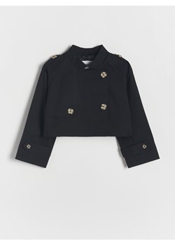 Reserved - Krótki trencz - czarny ze sklepu Reserved w kategorii Płaszcze dziewczęce - zdjęcie 170155503