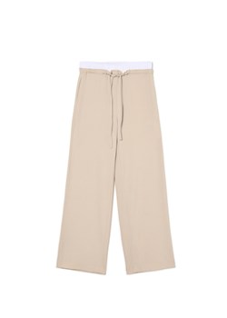 Cropp - Beżowe spodnie straight - beżowy ze sklepu Cropp w kategorii Spodnie damskie - zdjęcie 170169611