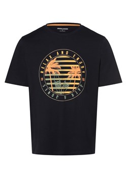 Jack & Jones Koszulka męska - JJSummer Mężczyźni Bawełna granatowy jednolity ze sklepu vangraaf w kategorii T-shirty męskie - zdjęcie 170170794