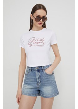 Guess Originals t-shirt damski kolor biały ze sklepu ANSWEAR.com w kategorii Bluzki damskie - zdjęcie 170176050