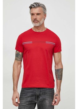 Tommy Hilfiger t-shirt bawełniany męski kolor czerwony z nadrukiem MW0MW34428 ze sklepu ANSWEAR.com w kategorii T-shirty męskie - zdjęcie 170176101