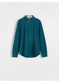 Reserved - Bawełniana koszula slim fit - morski ze sklepu Reserved w kategorii Koszule męskie - zdjęcie 170176471
