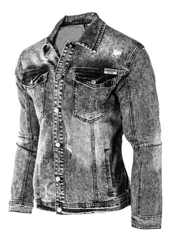 Przejściowa kurtka jeansowa MJ529 czarna ze sklepu Risardi w kategorii Kurtki męskie - zdjęcie 170181501