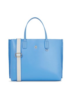Torebka Tommy Hilfiger Iconic Tommy Satchel AW0AW15692 Blue Spell C30 ze sklepu eobuwie.pl w kategorii Torby Shopper bag - zdjęcie 170185952