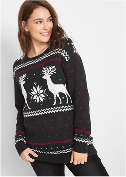 Sweter z zimowym motywem ze sklepu bonprix w kategorii Swetry damskie - zdjęcie 170188353