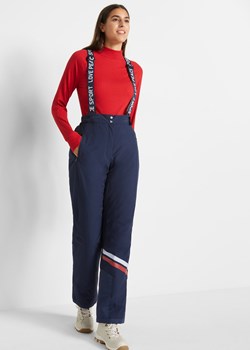 Spodnie narciarskie funkcyjne termoaktywne i nieprzemakalne, z odpinanymi szelkami, Straight ze sklepu bonprix w kategorii Spodnie damskie - zdjęcie 170193310