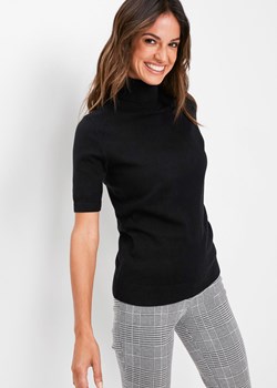 Sweter z golfem, krótki rękaw ze sklepu bonprix w kategorii Swetry damskie - zdjęcie 170200792