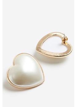 H & M - Kolczyki w kształcie serca - Biały ze sklepu H&M w kategorii Kolczyki - zdjęcie 170209640