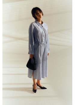 H & M - Szmizjerka z domieszką lnu - Niebieski ze sklepu H&M w kategorii Sukienki - zdjęcie 170209783