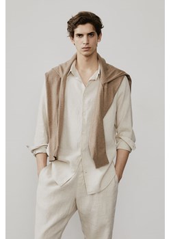 H & M - Lniana koszula Regular Fit - Biały ze sklepu H&M w kategorii Koszule męskie - zdjęcie 170209890
