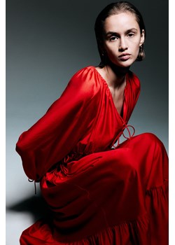 H & M - Sukienka ze sznurkiem do ściągania - Czerwony ze sklepu H&M w kategorii Sukienki - zdjęcie 170209940