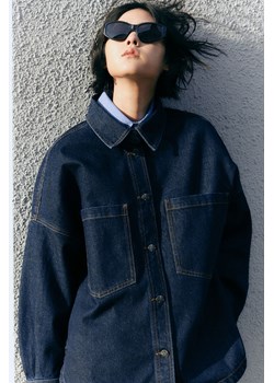 H & M - Kurtka koszulowa Loose Fit - Niebieski ze sklepu H&M w kategorii Kurtki damskie - zdjęcie 170209941