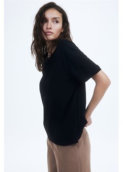 H & M - MAMA Bawełniany T-shirt dla karmiącej - Czarny ze sklepu H&M w kategorii Bluzki ciążowe - zdjęcie 170209961