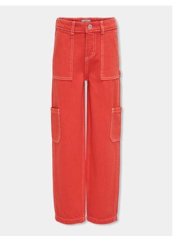 Kids ONLY Spodnie materiałowe Vilje 15316877 Czerwony Straight Fit ze sklepu MODIVO w kategorii Spodnie dziewczęce - zdjęcie 170211113