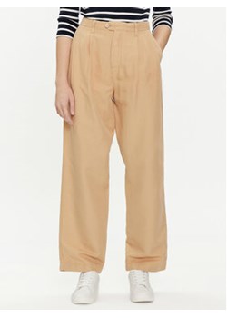 Tommy Hilfiger Spodnie materiałowe WW0WW41355 Beżowy Relaxed Fit ze sklepu MODIVO w kategorii Spodnie damskie - zdjęcie 170211344