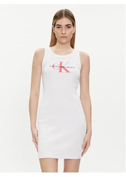 Calvin Klein Jeans Sukienka letnia Archival Monologo J20J223069 Biały Slim Fit ze sklepu MODIVO w kategorii Sukienki - zdjęcie 170211963