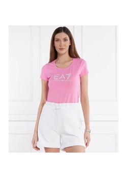 EA7 T-shirt | Slim Fit ze sklepu Gomez Fashion Store w kategorii Bluzki damskie - zdjęcie 170214020
