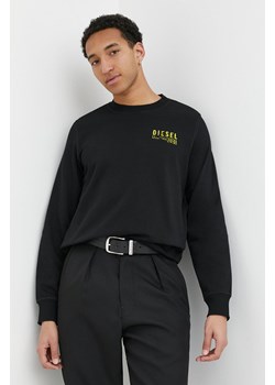 Diesel bluza męska kolor czarny z nadrukiem ze sklepu ANSWEAR.com w kategorii Bluzy męskie - zdjęcie 170215704