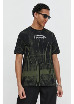 Diesel t-shirt bawełniany męski kolor czarny wzorzysty ze sklepu ANSWEAR.com w kategorii T-shirty męskie - zdjęcie 170215981