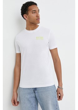 Diesel t-shirt bawełniany męski kolor biały z nadrukiem ze sklepu ANSWEAR.com w kategorii T-shirty męskie - zdjęcie 170216011