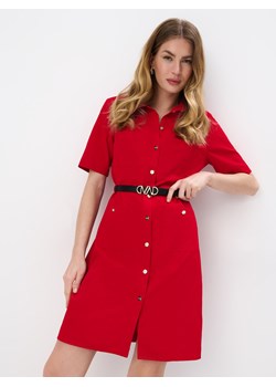 Mohito - Koszulowa sukienka mini - czerwony ze sklepu Mohito w kategorii Sukienki - zdjęcie 170216312
