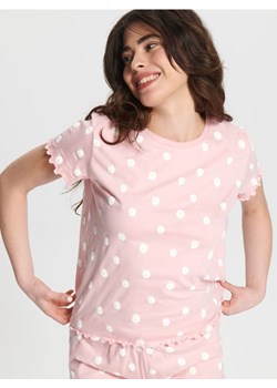 Sinsay - Piżama bawełniana - różowy ze sklepu Sinsay w kategorii Piżamy damskie - zdjęcie 170217334