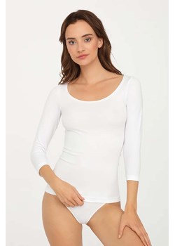 Bezszwowa koszulka damska z rękawem 3/4 biała Gatta ze sklepu 5.10.15 w kategorii Bluzki damskie - zdjęcie 170217982