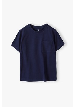 Granatowy t-shirt dla chłopca - Lincoln&Sharks ze sklepu 5.10.15 w kategorii T-shirty chłopięce - zdjęcie 170218152