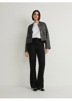 Reserved - Spodnie flare z kantem - czarny ze sklepu Reserved w kategorii Spodnie damskie - zdjęcie 170219354