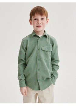Reserved - Strukturalna koszula regular fit - zielony ze sklepu Reserved w kategorii Koszule chłopięce - zdjęcie 170219543