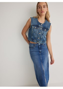 Reserved - Jeansowa spódnica midi - niebieski ze sklepu Reserved w kategorii Spódnice - zdjęcie 170219712