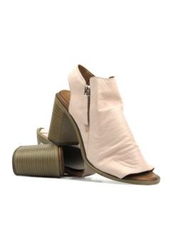 Sandały damskie na obcasie - Venezia 030171324, różowe ze sklepu ulubioneobuwie w kategorii Sandały damskie - zdjęcie 170219963