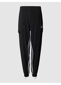 Spodnie o kroju regular fit z paskami z logo ze sklepu Peek&Cloppenburg  w kategorii Spodnie damskie - zdjęcie 170220163