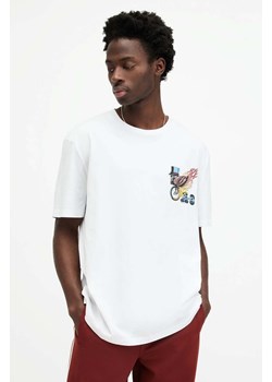 AllSaints t-shirt bawełniany ROLLER męski kolor biały z nadrukiem ze sklepu ANSWEAR.com w kategorii T-shirty męskie - zdjęcie 170223153