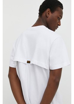 G-Star Raw t-shirt bawełniany męski kolor biały gładki ze sklepu ANSWEAR.com w kategorii T-shirty męskie - zdjęcie 170226134